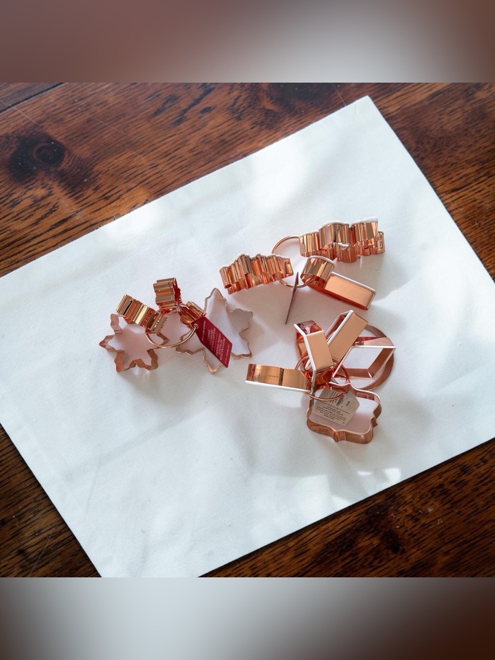 Williams Sonoma Copper Cookie Cutter Ring Sets Xmas Special Occasion NEW